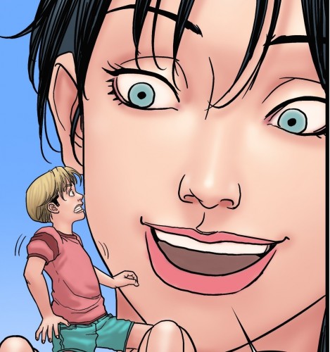 Yard Work, a giantess comic by DreamTales